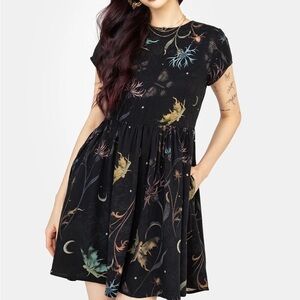 Disturbia Black Floral & Butterfly Mini Dress